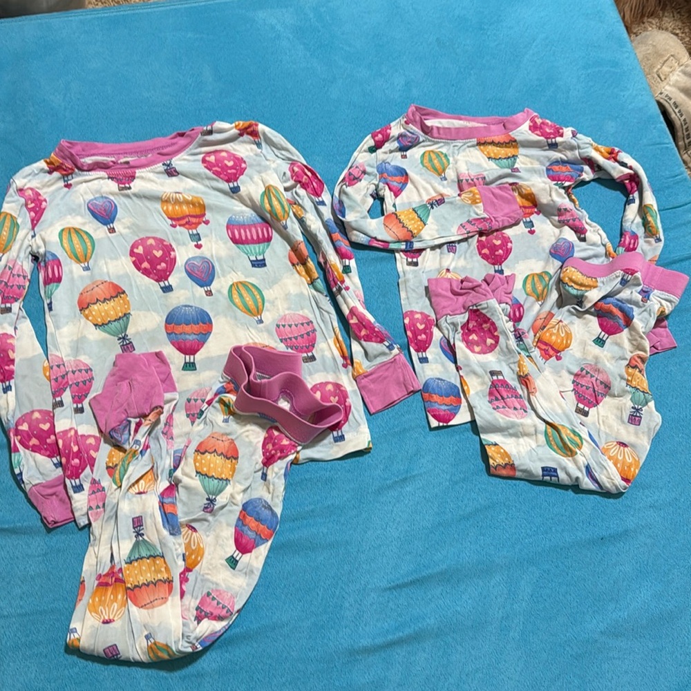 Little Sleepies 3T hot air balloon pajamas long sleeves and long pants